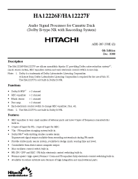 Datasheet HA12226F manufacturer Hitachi