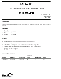 Datasheet HA12231 manufacturer Hitachi
