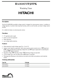 Datasheet HA16103FPK manufacturer Hitachi