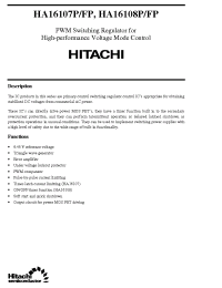 Datasheet HA16107FP manufacturer Hitachi