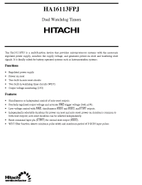 Datasheet HA16113FPJ manufacturer Hitachi