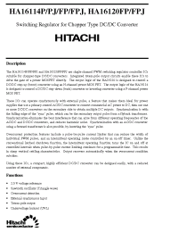 Datasheet HA16114P manufacturer Hitachi