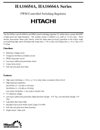 Datasheet HA16654A manufacturer Hitachi
