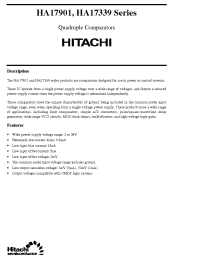 Datasheet HA17339 manufacturer Hitachi