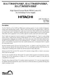 Datasheet HA17384HRP manufacturer Hitachi
