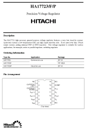 Datasheet HA17723 manufacturer Hitachi