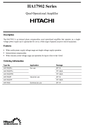 Datasheet HA17902FPJ manufacturer Hitachi