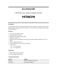 Datasheet HA19216 manufacturer Hitachi