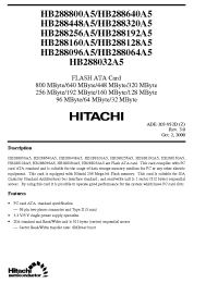 Datasheet HB288160A5 manufacturer Hitachi