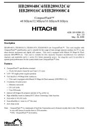 Datasheet HB289032C4 manufacturer Hitachi