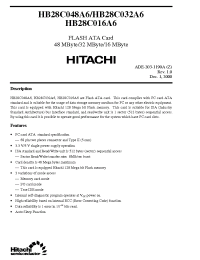 Datasheet HB28C032A6 manufacturer Hitachi