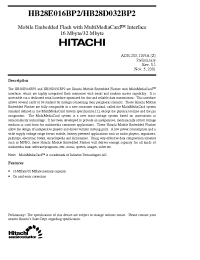 Datasheet HB28E016 manufacturer Hitachi