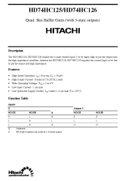Datasheet HC125 manufacturer Hitachi