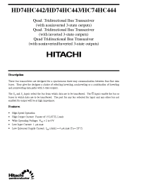 Datasheet HC74HC444 manufacturer Hitachi