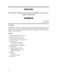 Datasheet HCD66206 manufacturer Hitachi