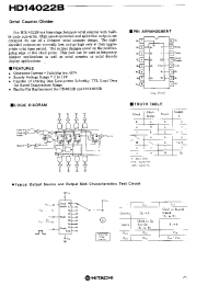Datasheet HD14022B manufacturer Hitachi