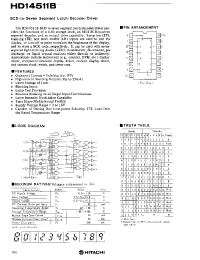 Datasheet HD14511B manufacturer Hitachi