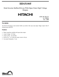 Datasheet HD151005 manufacturer Hitachi