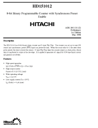 Datasheet HD151012 manufacturer Hitachi