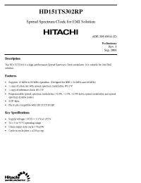 Datasheet HD151TS302RP manufacturer Hitachi