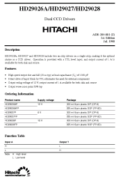 Datasheet HD29026A manufacturer Hitachi