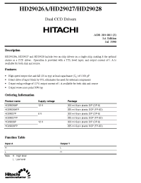 Datasheet HD29028P производства Hitachi