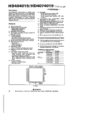 Datasheet HD404019 manufacturer Hitachi