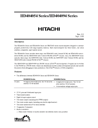 Datasheet HD404052H manufacturer Hitachi