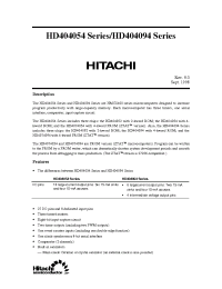 Datasheet HD404054 manufacturer Hitachi