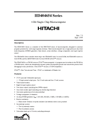 Datasheet HD4074654S производства Hitachi