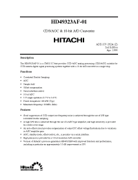Datasheet HD49323AF-01 manufacturer Hitachi