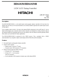 Datasheet HD61830A00H manufacturer Hitachi