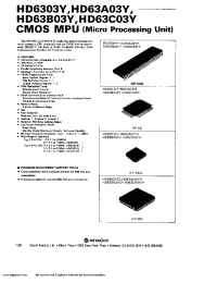 Datasheet HD6303Y manufacturer Hitachi