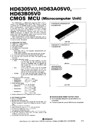 Datasheet HD63A05V0 manufacturer Hitachi