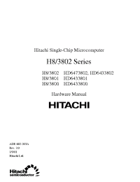 Datasheet HD6433800 manufacturer Hitachi