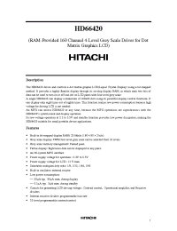 Datasheet HD66420 manufacturer Hitachi
