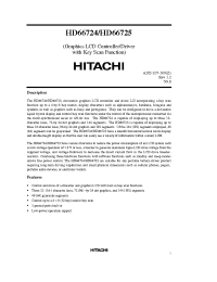Datasheet HD66724 manufacturer Hitachi