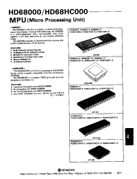 Datasheet HD68HC000PS-8 manufacturer Hitachi