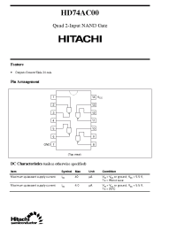 Datasheet HD74AC00 manufacturer Hitachi