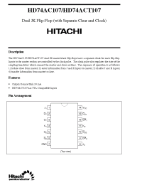 Datasheet HD74AC107 manufacturer Hitachi
