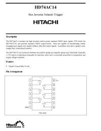 Datasheet HD74AC14 manufacturer Hitachi