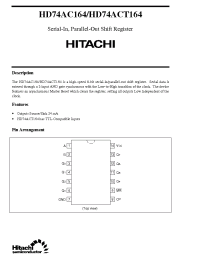 Datasheet HD74AC164 manufacturer Hitachi