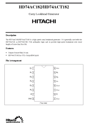 Datasheet HD74AC182 manufacturer Hitachi