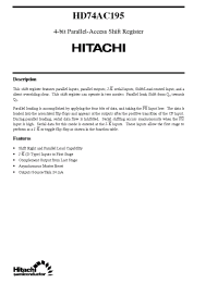 Datasheet HD74AC195 manufacturer Hitachi