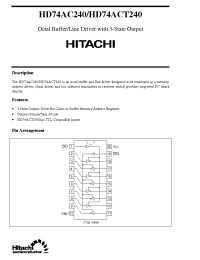 Datasheet HD74AC240 manufacturer Hitachi