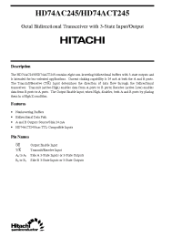 Datasheet HD74AC245 manufacturer Hitachi
