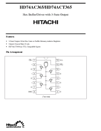 Datasheet HD74AC365 manufacturer Hitachi