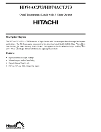 Datasheet HD74AC373 manufacturer Hitachi