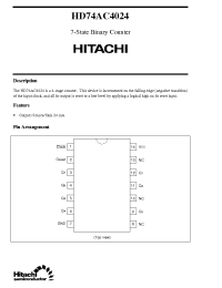 Datasheet HD74AC4024 manufacturer Hitachi