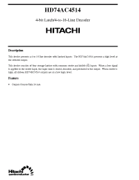 Datasheet HD74AC4514 manufacturer Hitachi